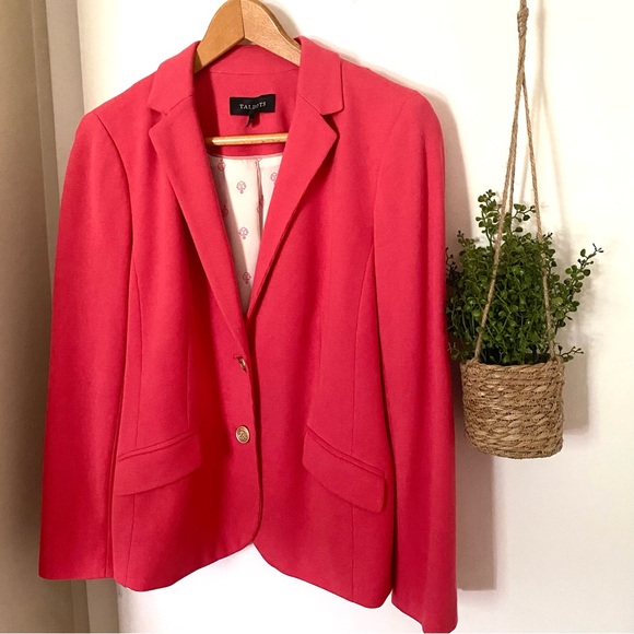 Classic Talbots Deep Coral Blzaer Size 10 EUC - Picture 3 of 13